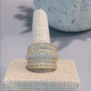 Giani Bernini Sterling Silver Gold
Cubic Zirconia Princess Baguette Ring 7 3/4